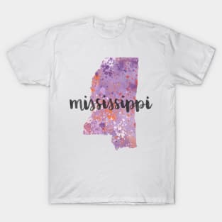 mississippi - calligraphy and abstract state outline T-Shirt